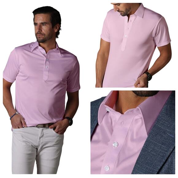 Collars & Co. Dress Collar Polo, Original, Pink Size Small New - Picture 1 of 10